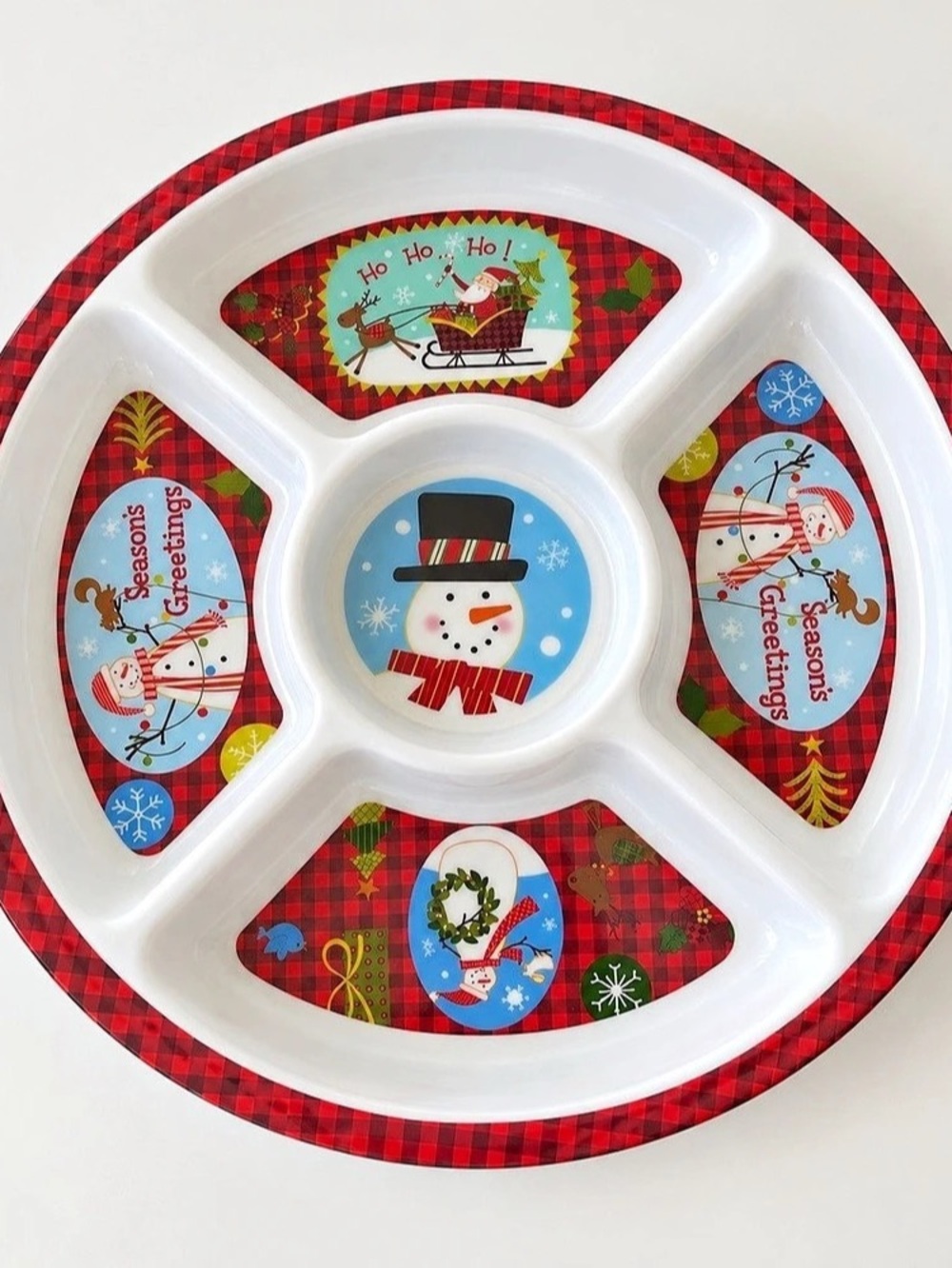Retro Christmas Holiday Serving Tray